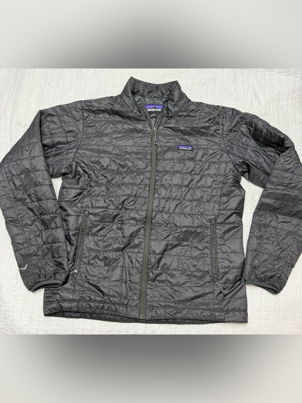 Patagonia Men’s Large Nano Puff Full Zip Jacket Gray
